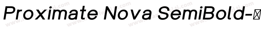 Proximate Nova SemiBold字体转换